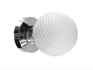TORCIGLIONE BRUSHED - Crystal door knob by Glass Design - view 2